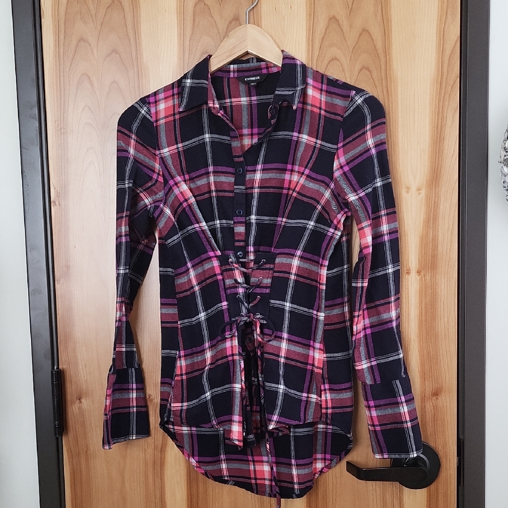 Express Plaid Top